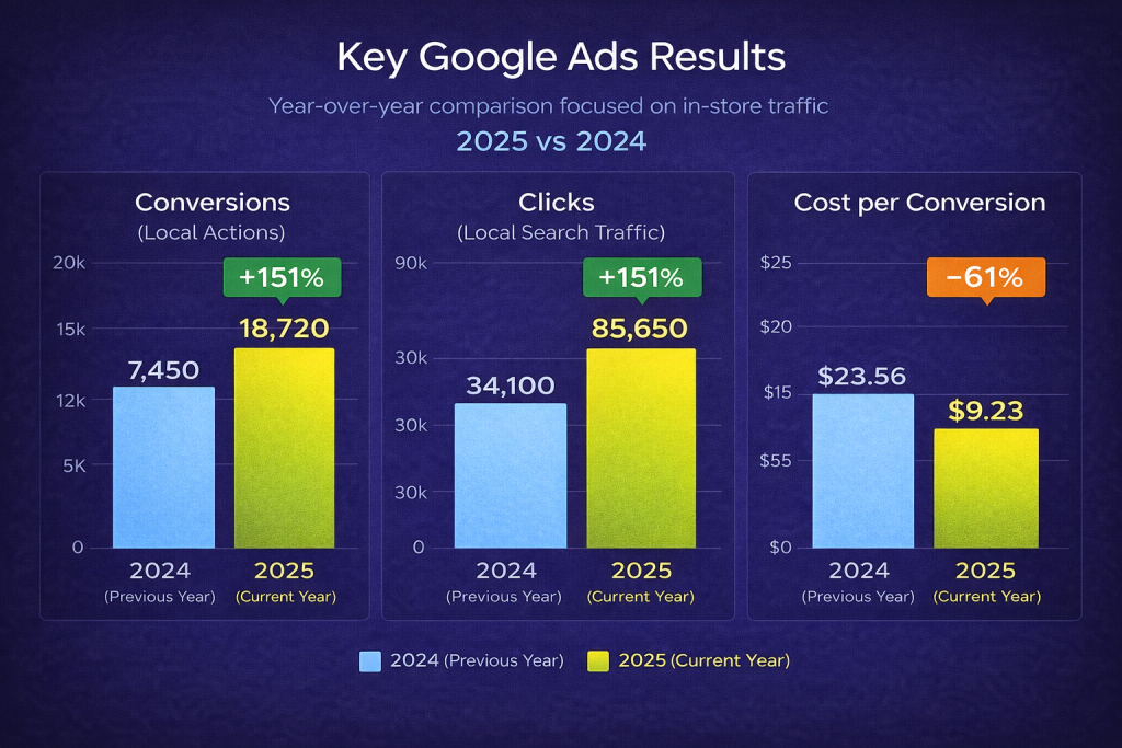 Google Ads Results - 2025 vs 2024 - Swaggie Records