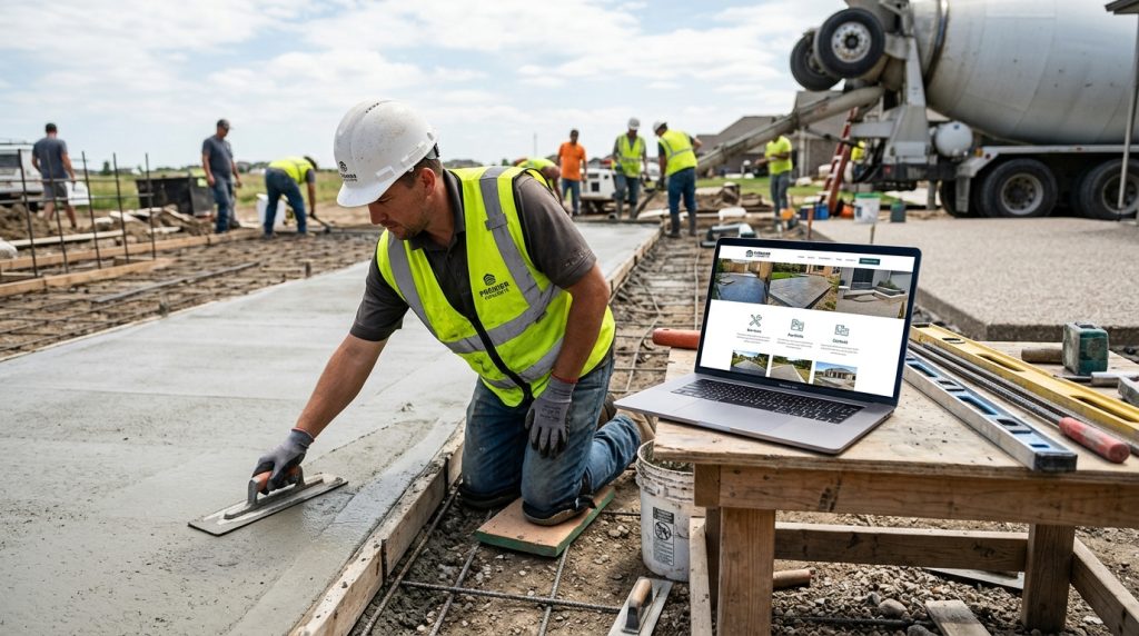 concrete contractor website design